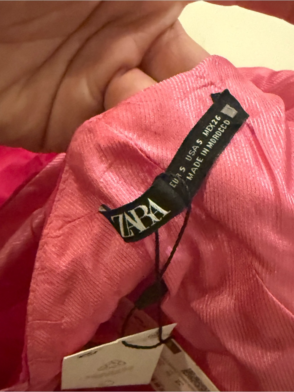 Zara Fuchsia One-Shoulder Ruffle Bow Top - Picture 6 of 9